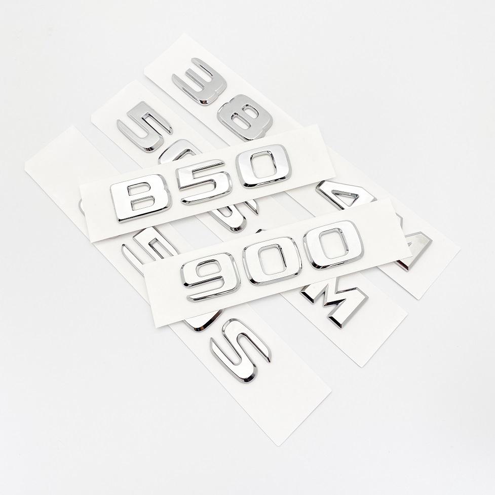 ABS Car Letters Logo 50S4M 38S4M 40S 60S B550 850S Badge Sticker Rear Trunk Emblem Decals for Mercedes Benz S W221 W222 W223