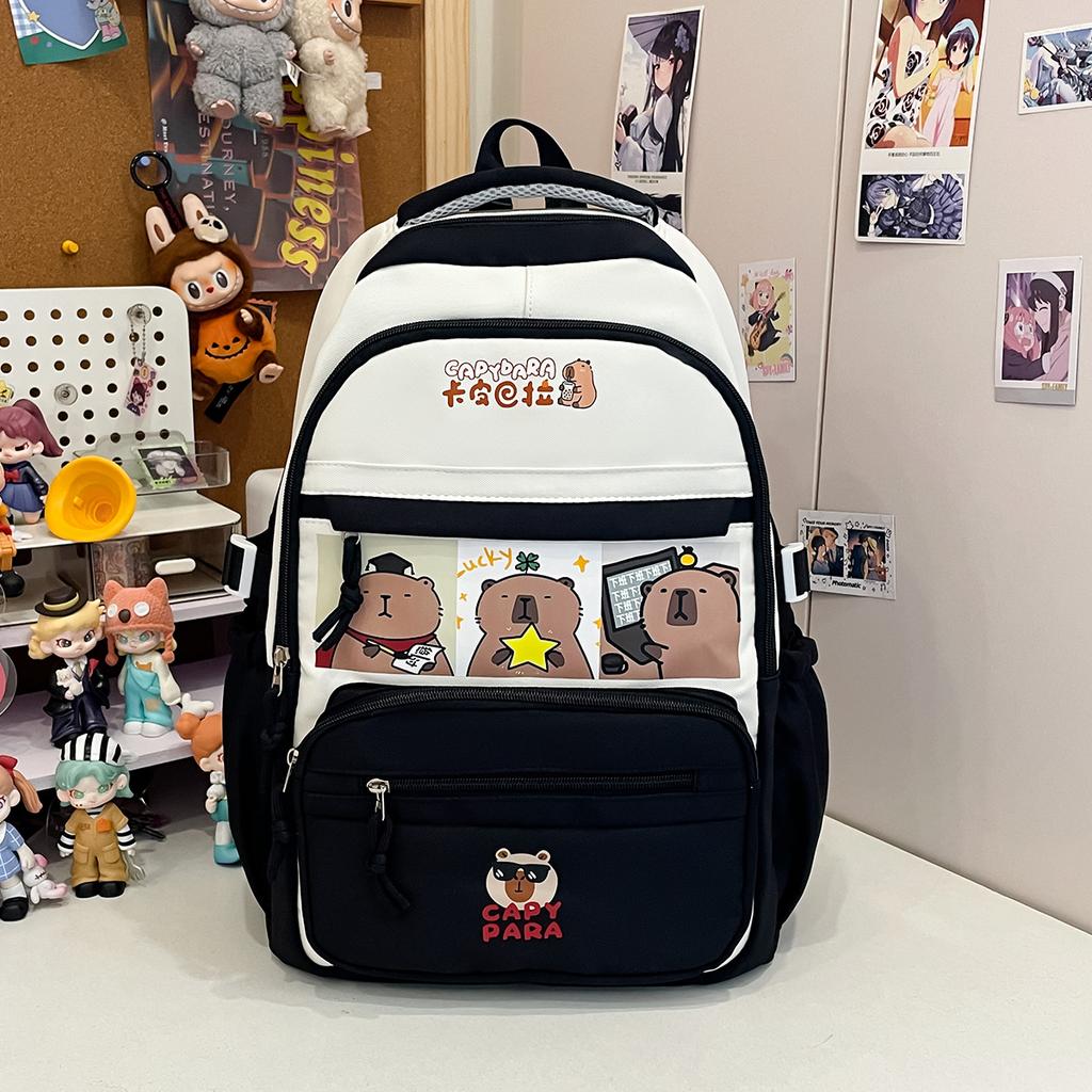 School Bag Kapibara Girls Cute Backpack Primary School Students Junior High School Students Large Capacity Backpack