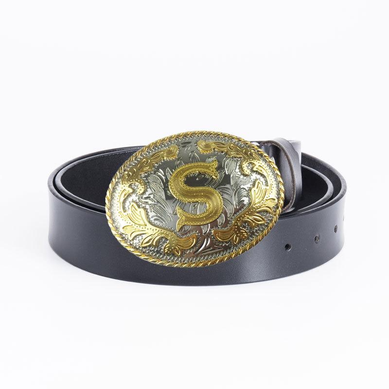 

Джинсовый ремень в стиле вестерн из цельной коровьей кожи в стиле панк 130cm