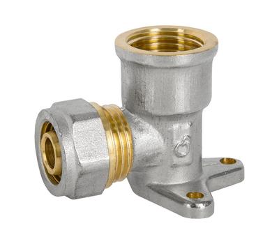 Pex-Al-Pex Chrom-Winkelstück mit Klemmen-1/2*16 - D1/2*16.Kolł