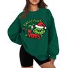 Women's Casual Fashion Long Sleeve Christmas Printed Round Neck Sweatshirt Top