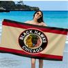 Blackhawks Microfiber Beach Towel, Soft And Absorbent, Quick-Dry, Ideal for Summer Travel, Beach Essential, Swimming Pool Gifts