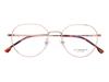 Alloaiweeo [Aloxrounz] Ar8009A C3 Polygon Round Beta Titanium Ip Plated Rose Gold Glasses