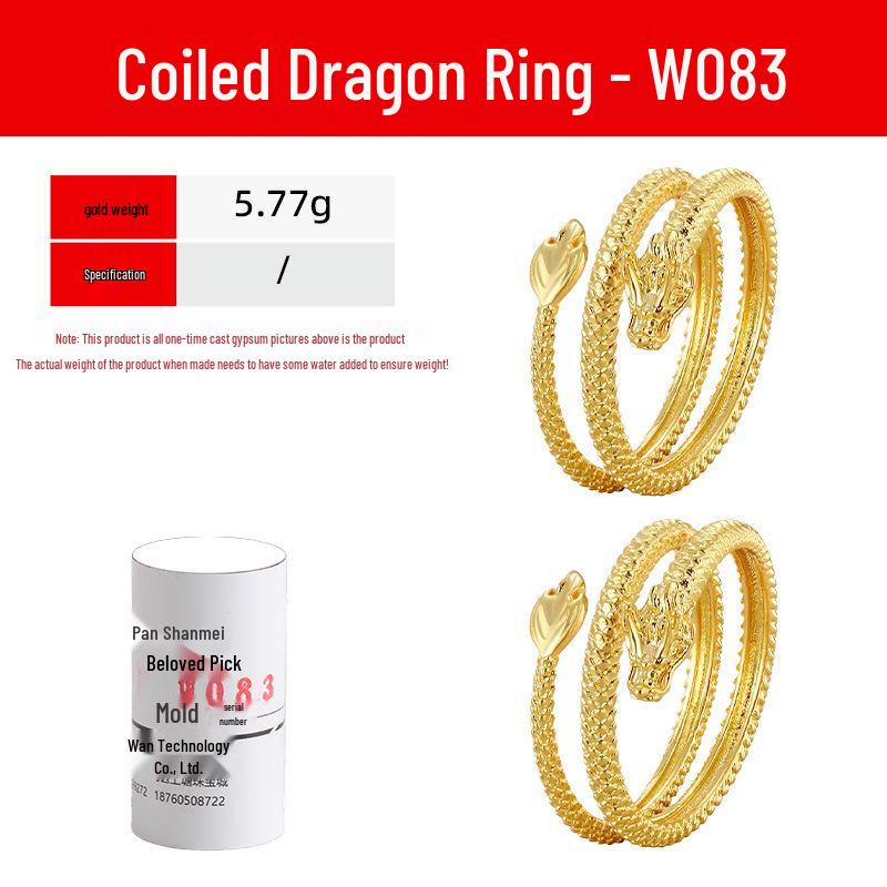 Dragon Scale Gold & Silver Ring Mold: Coiled Dragon Design Jewelry Tool