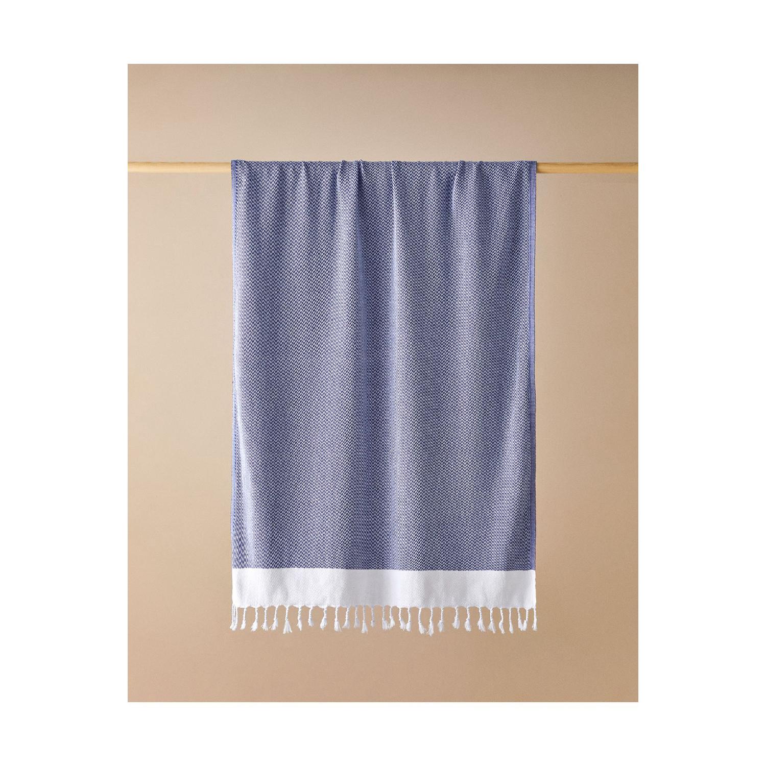 

Диагональный хлопок Пештамал 90х150 см. Темно-синий тёмно-синий