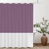 White Green 2 Various Colors Splicing Shower Curtain, Texture Fabric Bathroom Decor Waterproof Fabric Shower Curtian With Hooks