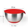 304 16-24cm Kitchen Stainless Steel Egg Mixing Bowl Non-slip Handle Silicone Bottom Kneading Dough Pots Baking Bakery Tools