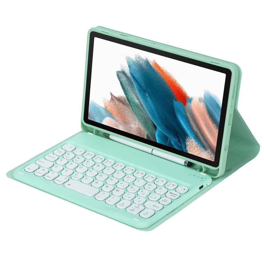 Compatible with Samsung Galaxy Tab A11: Case with Pen Slot & Round Cap Bluetooth Keyboard for 8.7-inch Tablet.