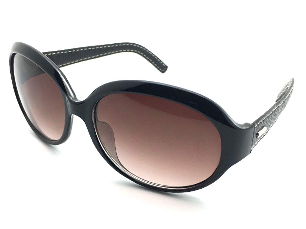 

LEATHER TEMPLE BUTTERFLY SUNGLASS temple butterfly Black extract SMOKE HALF [DESIGN EYEWEAR] (leather sunglasses) ×