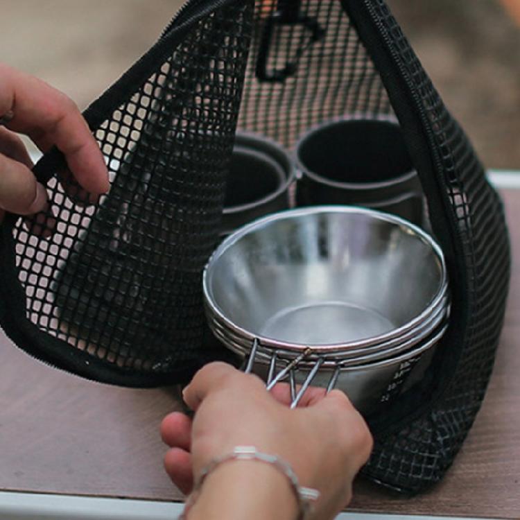 Convenient Triangles Shape Hanging Net Food Drying Net Outdoor Hanging Triangles for Holding Camping Gear