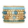Bohemian Multi-Layered Crystal Pearl Coconut Shell Bracelet Set Baroque Handmade Beaded Bracelet Ladies