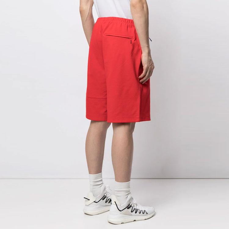 Y-3 FW21 Solid Color Knee-Length Drawstring Shorts Men Shorts Red GV4212