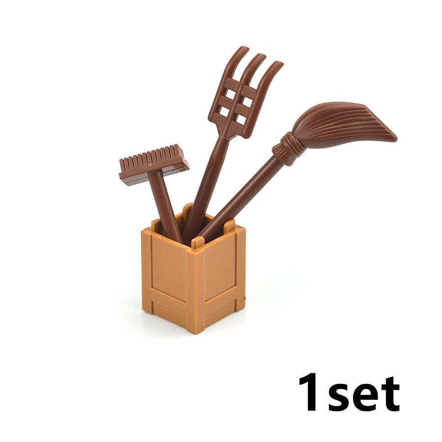 City Friend House Supermarket Constructing Block Picnic Food Accessories Hot-Dog Pizza Fries Chicken Dish Umbrella Timeless Bricks
