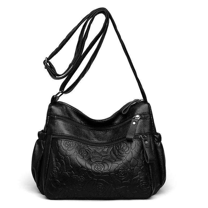 Soft leather women's bag fashion shoulder messenger casual bag