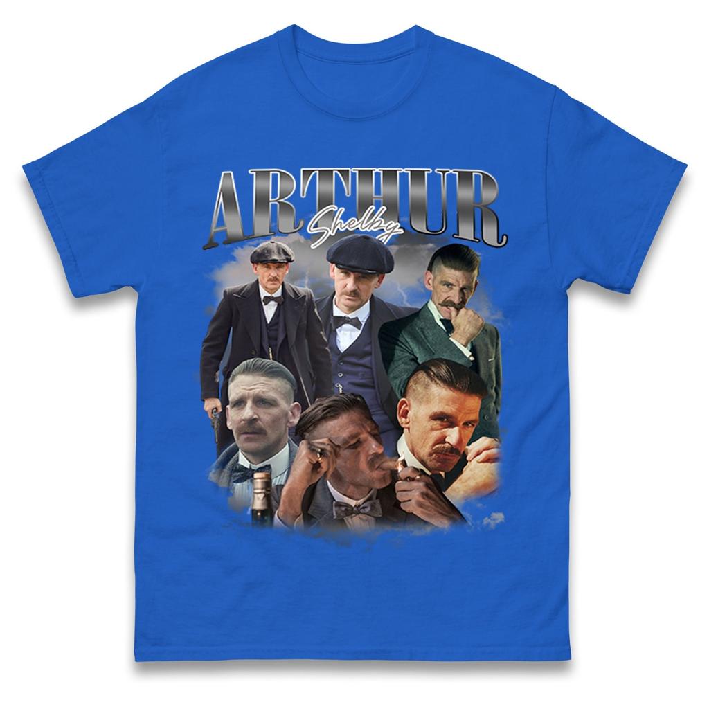 Arthur Shelby Peaky Blinders Collage Graphic Tshirt Unisex Unisex Retro Tv Show Fan Casual Short Sleeve Cotton Tops