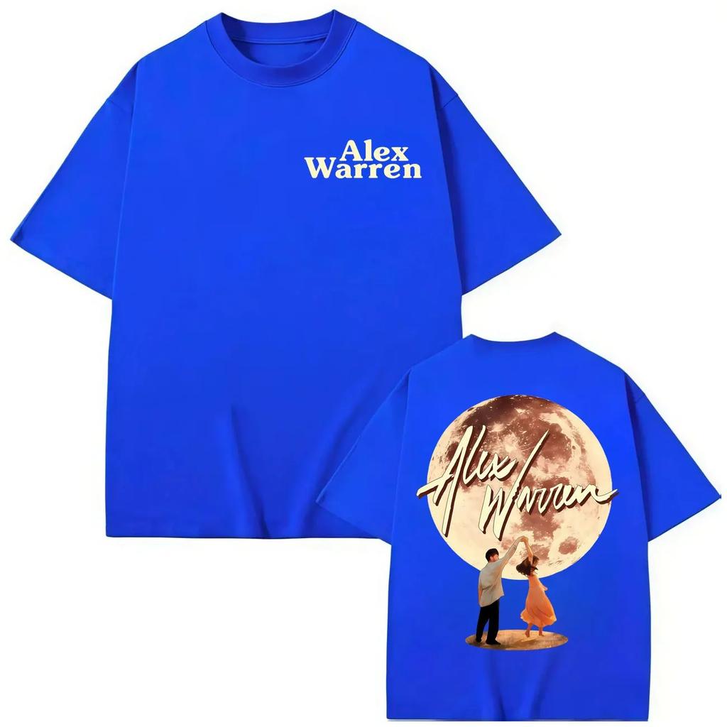 Singer Alex Warren Album Poster Pattern TShirt Fashion Y2K Short Sleeve TShirt Unisex Summer High Quality Cotton TShirt