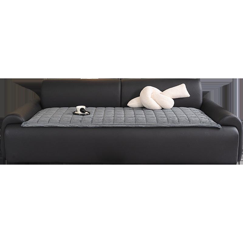 2026 New Thickened Corduroy & Leather Non-Slip Sofa Cushion Cover for Autumn/Winter