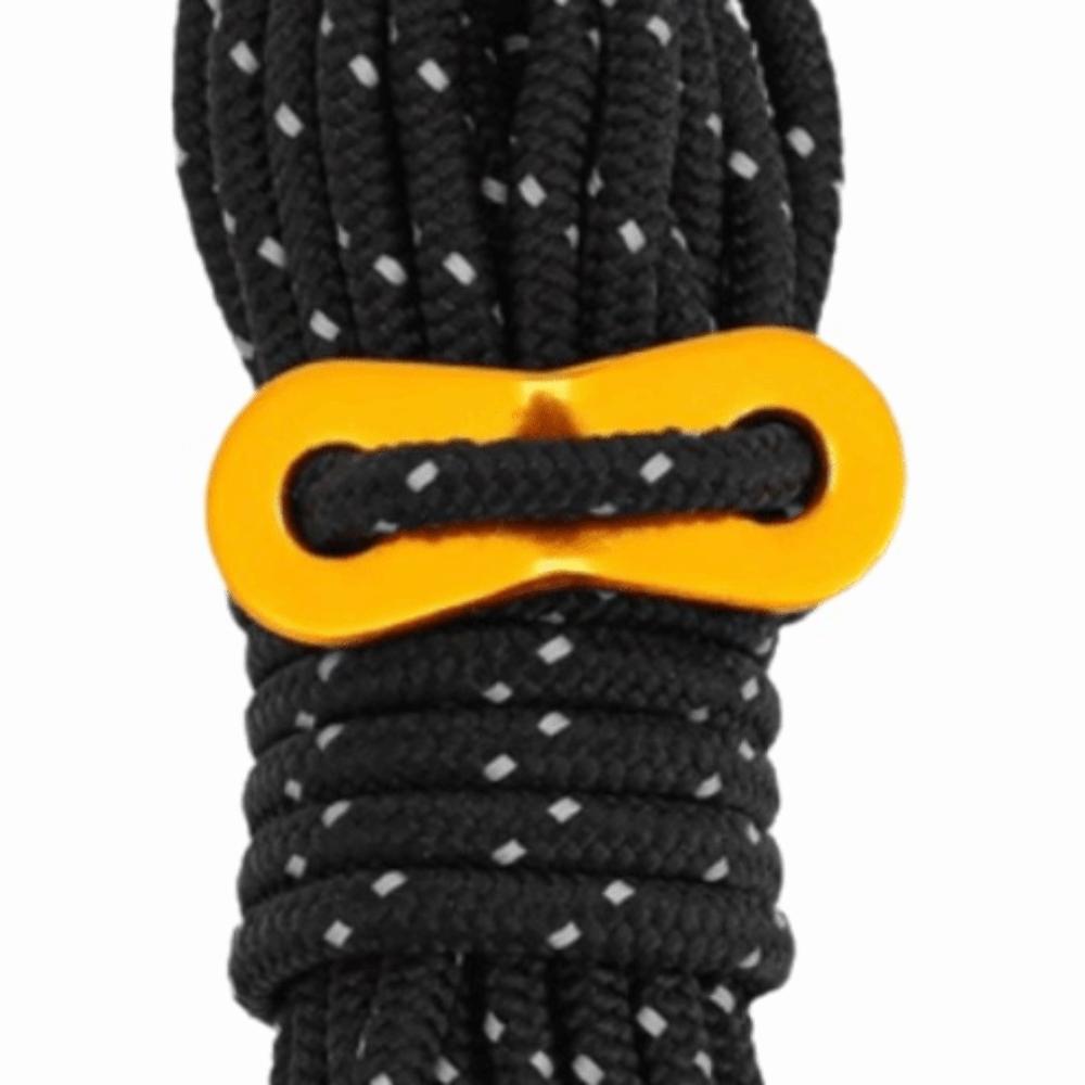 8 Pcs Polyester Reflective Tent Ropes with Aluminum Alloy Buckle Guy Lines  Backpacking