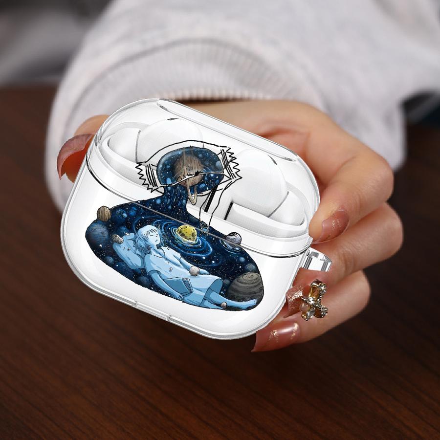 Case For Samsung Galaxy Buds 2 4 Pro 3 FE 4Pro Live 3Pro 2Pro Clear Earphone Cases Cover With Hook Van Gogh Creative Design