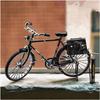 1PC DIY Metal Retro Bicycle Model Kit - Handcrafted Alloy Assembly for Desktop Display, Adults & Teens Hobbyists Collectible Mec