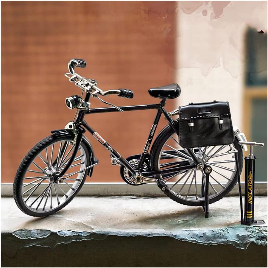 1PC DIY Metal Retro Bicycle Model Kit - Handcrafted Alloy Assembly for Desktop Display, Adults & Teens Hobbyists Collectible Mec