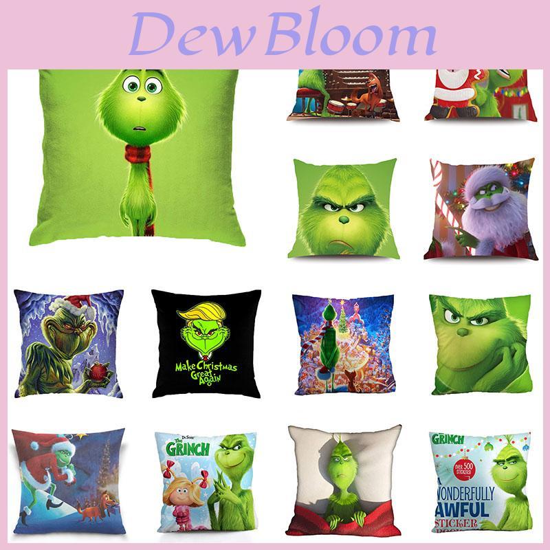 Cozy Grinch 3d Printing Christmas Pillow Case In Super Soft Peach Skin For Festive Sofa Decor