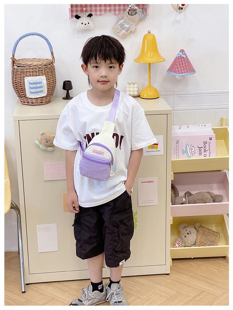 Dopamine Travel Kids' Color Block Mini Crossbody Bag: Versatile Japanese-Korean Style Student Schoolbag