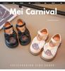 Girls' 2025 Spring/Summer Leather Bow Princess Shoes - Breathable Mesh Fashion Sneakers
