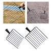 Pitchfork Tool Replacement Head, Agricultural Fork for Garden Tasks 9 Teeth Steel Stall Shaving Fork for Lawns Road Maintenance