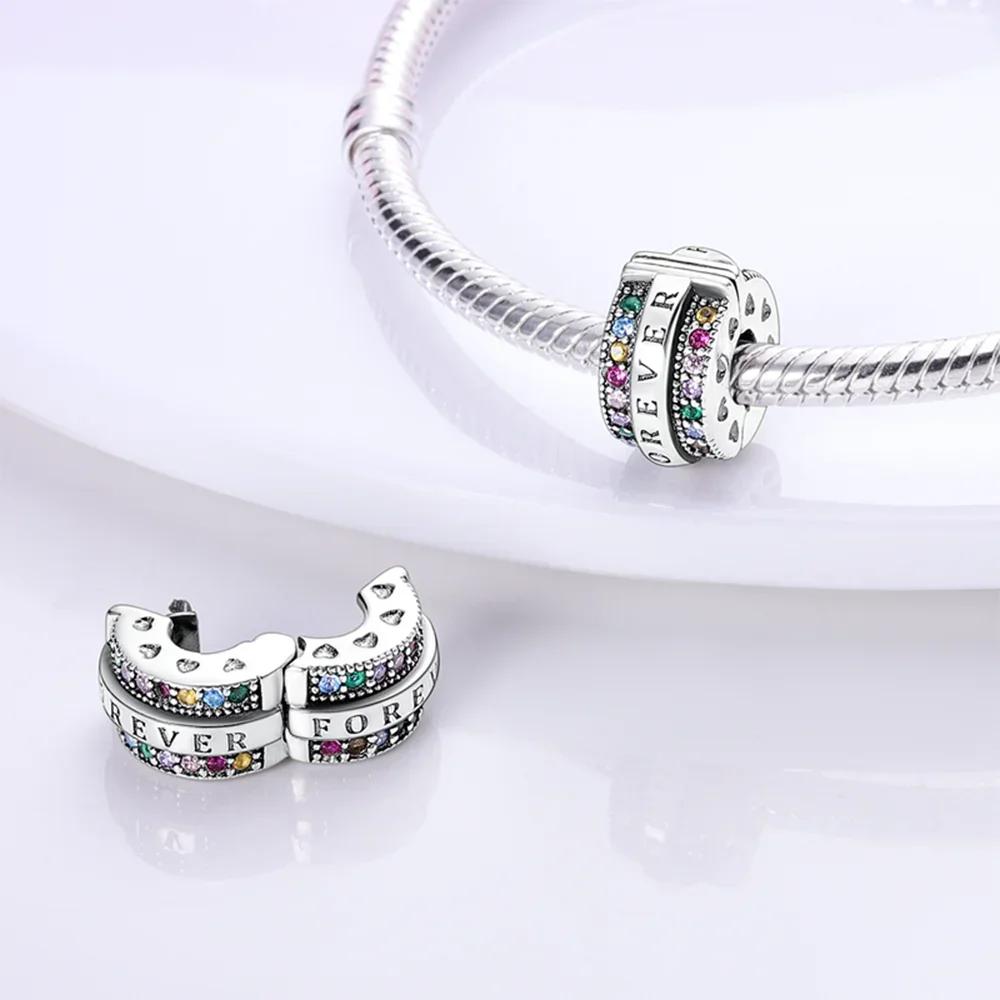Exquisite Colored Zircon Cross Heart Love Original Copper Charms Beads Fit Bracelet Women Diy Fine Gifts Jewelry Accessory