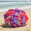 1 PC Automatic Folding Umbrella-Rust Pattern, Portable & Foldable Design with 8 Ribs, Christmas Birthday Gifts