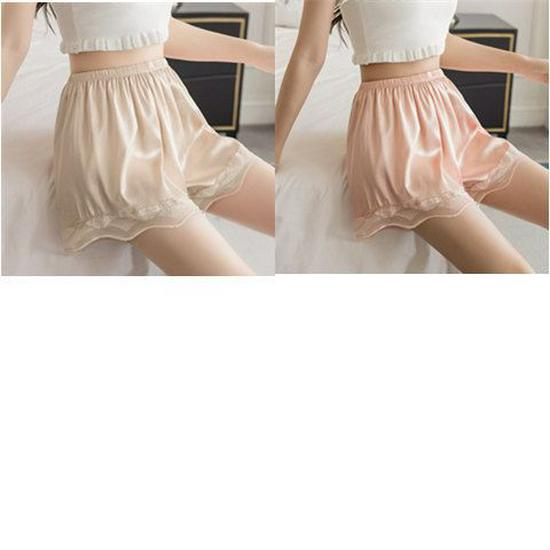 Ice Silk Women's Mid-Waist Loose Safety Shorts - Lightweight Summer Base Layer