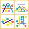 Wooden Colorful Stick Toys Stimulate Children's Image And Color Discrimination Ability Through Interesting Puzzle Games.