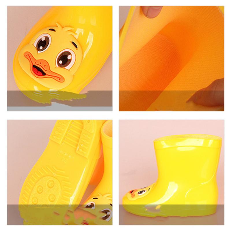 1 Pair Children Rain Boots Cartoon Waterproof Anti-skid Rain Boots Kids Rainshoes