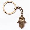 Hamsa Hand Charm Keychain Evil Eye Protection Key Ring 28mm Ring