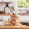 Cute Transparent Dog Shape Glass Sealed Food Storage Container Multifunction Kitchen Proof-moisture Storage Jar With Lid