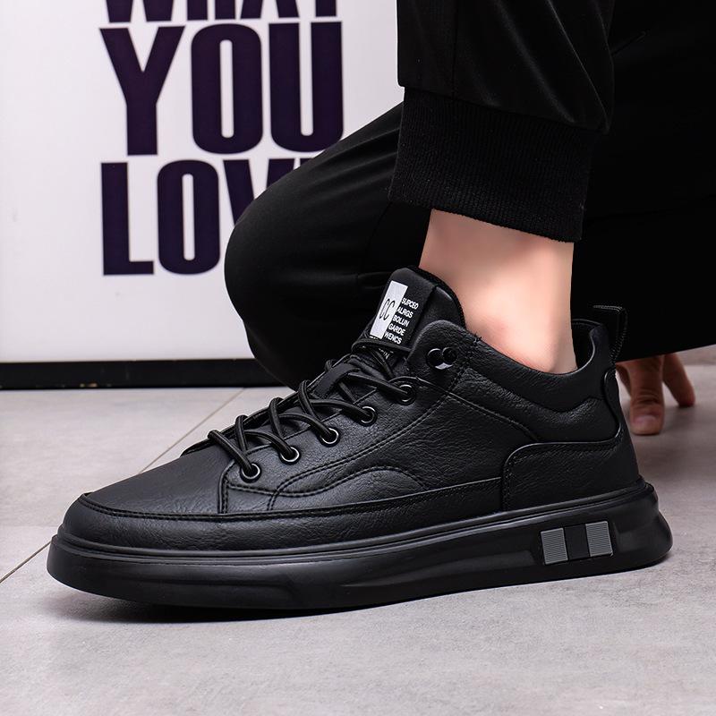 Autumn New Black Casual Breathable Versatile Shoes Ins Boys Casual Board Shoes Men