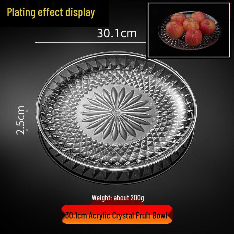 Jingbaodi Commercial Round Acrylic Serving Trays