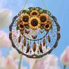 Sunflower Sun Catcher. Colored glass decor for window, garden & room. Perfect housewarming or birthday gift.