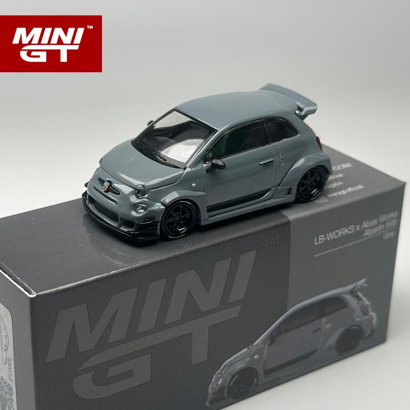 

MINIGT 1:64 Abarth 595 LB-WORKS x Abas Works Grey alloy car Model 995