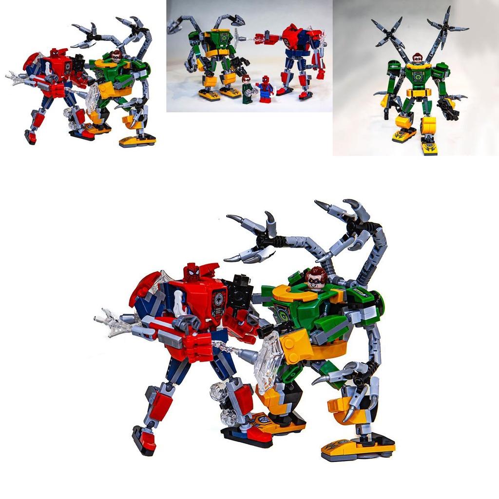 Fun And Eco-friendly Spider-man Dr. Octopus Transformers Mecha Wars Building Blocks For Kids
