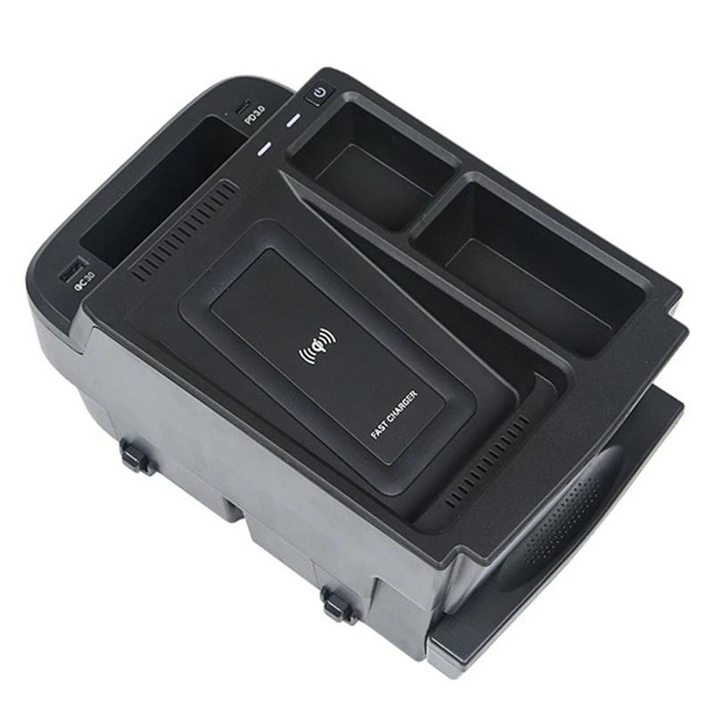 

15 Вт автомобильное беспроводное зарядное устройство QI зарядное устройство для телефона быстрая зарядка чехол держатель телефона для Honda CRV CR-V 2017-2022 чёрный