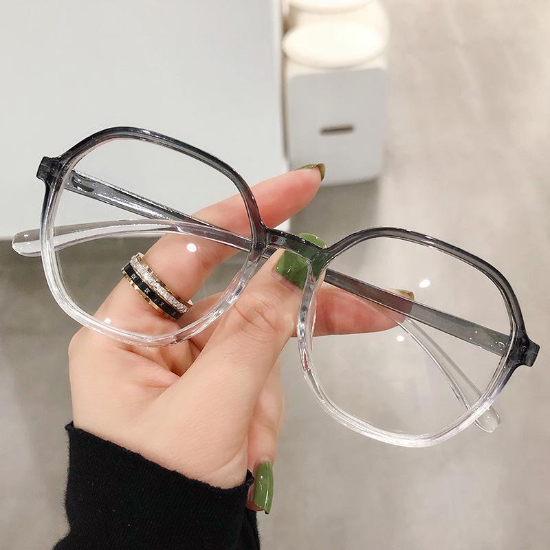 Women's European & American Fashion Polygon Anti-Blue Light Prescription Glasses