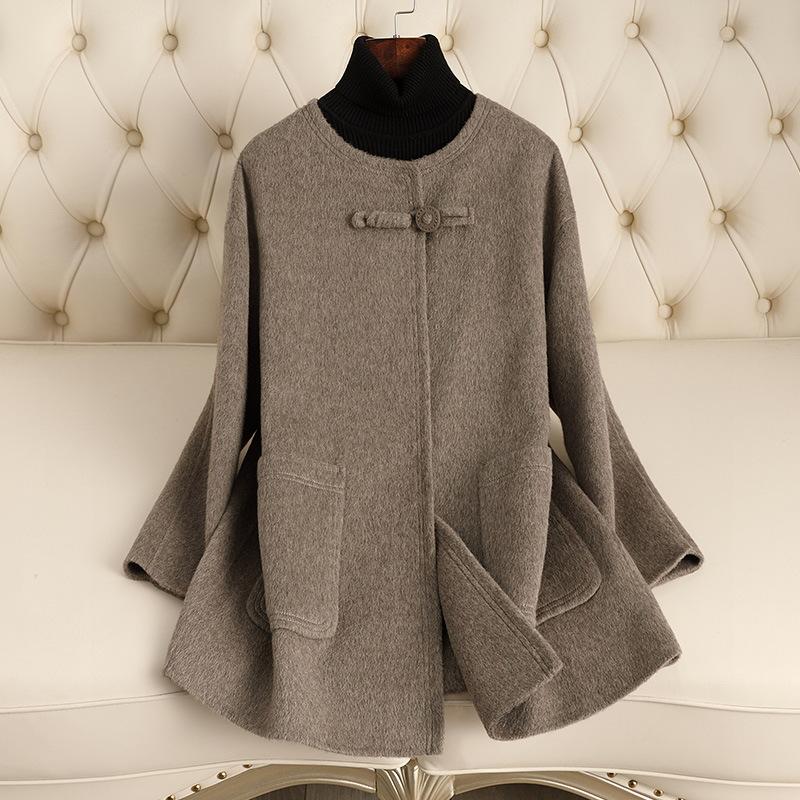 Double-sided Cashmere Coat for Women's Spring and Autumn New Short Short Woolen Coat for Women