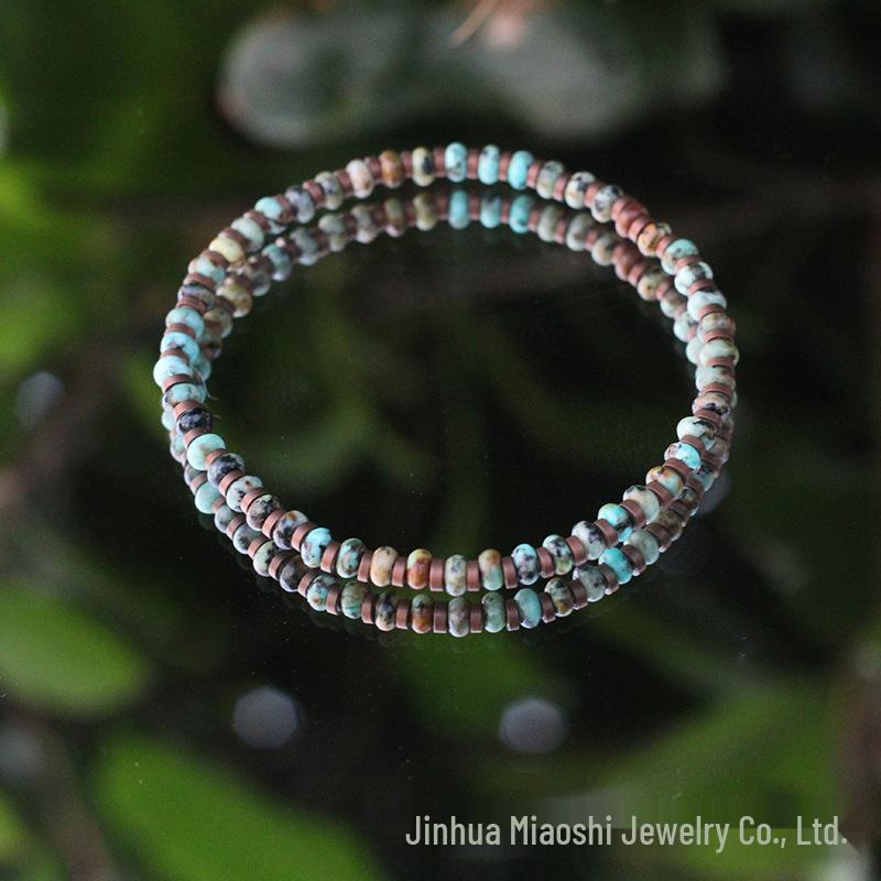 Retro Bohemian Ethnisch Achat Perlenarmband