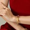Elegant Gold-Plated Zircon Elastic Bangle: Korean-European Style Women's Jewelry