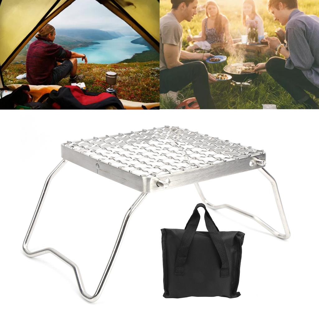 Edelstahl Outdoor Grillofen Faltbarer Grill BBQ Camping Brennholzofen
