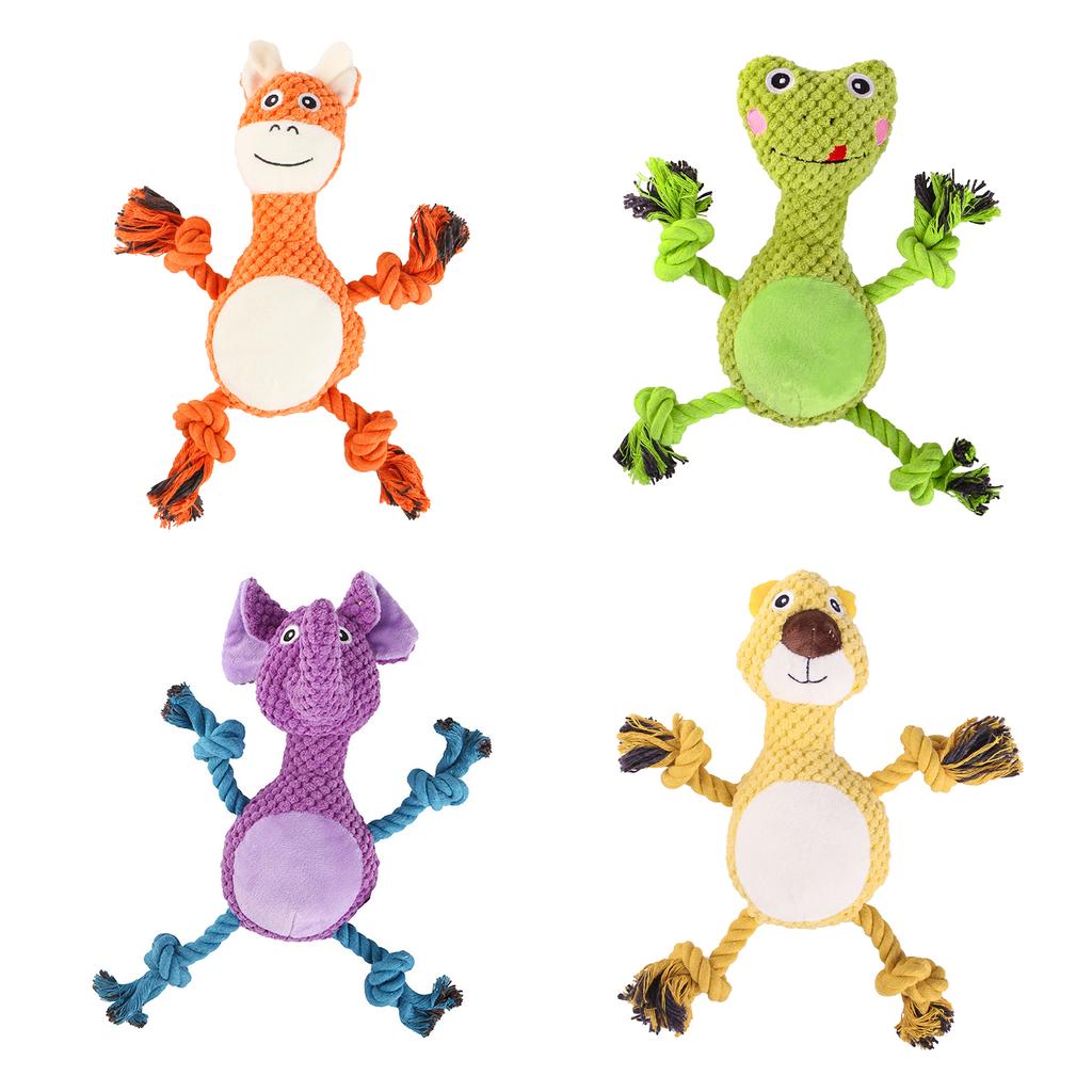 Hundebeißring, quietschendes Hundespielzeug für aggressive Kauer, Hundekauspielzeug, Plüschhund, quietschendes Spielzeug, Plüsch, ausgestopftes Hundespielzeug, Plüschtier