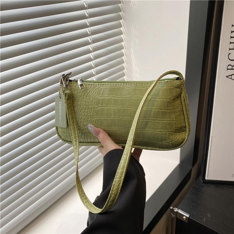 Solid color simple casual versatile lightweight women's daily commute shoulder underarm bag summer popular handbag