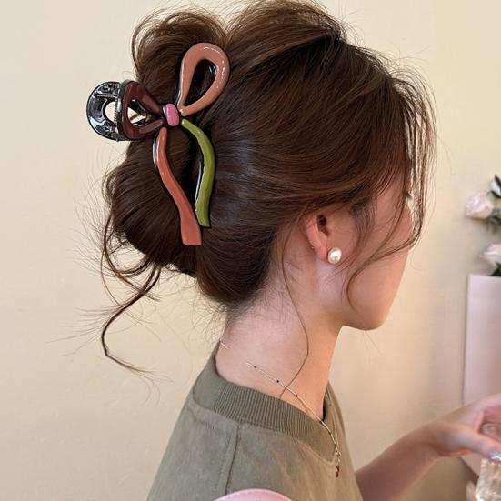 Imitation Pearl Hair Claw Oversized Anti-Slip Design Lightweight Back Head Hair Clip Hair Accessory